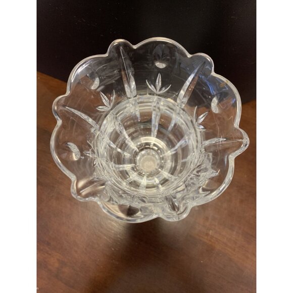 Vintage Block Tulip Hand Crafted Led Crystal Vase/ Candle holder - Picture 3 of 5